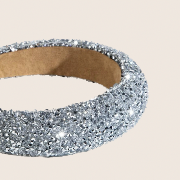 Silver Stone Tiara Headband